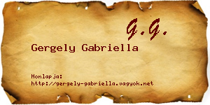 Gergely Gabriella névjegykártya