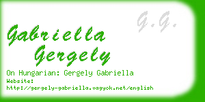 gabriella gergely business card